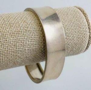 925 STERLING SILVER CHUNKY BANGLE BRACELET